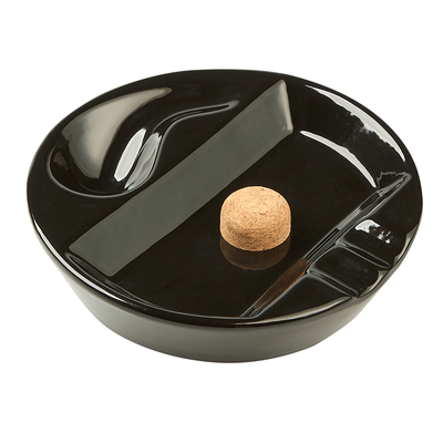 1 Pipe Black Ceramic Ashtray