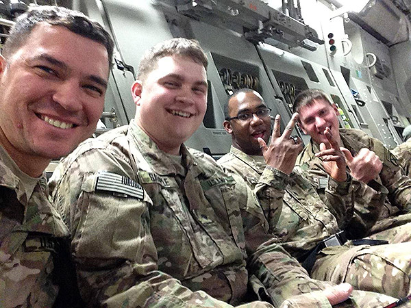 Troops prior to deployment, JAN 2014. "thanks for the support"
