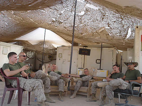 From left to right: LCpl Harris, LCpl Foley, Sgt Thomason, Sgt Frey, Cpl Sidenstick, and Sgt Gonzalez from the MALS Ordnance unit, Al Asad, Iraq.