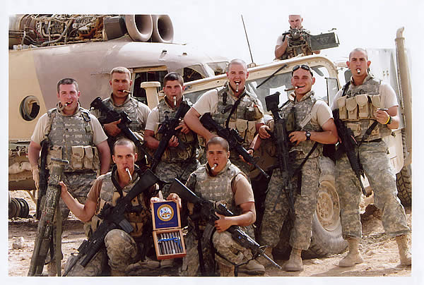 Cigars International customers take a well deserved break to enjoy a smoke.