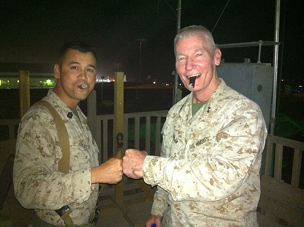 "On top of Taliban &rsquo;s Last Stand." USMC. Maj General Toolan and Combat Carl 2011 in Afghanistan.