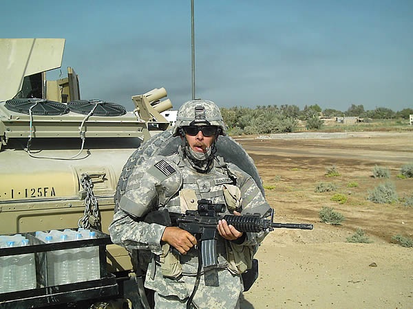 SGT Bansemer, of Kansas, serving in southern iraq with the 34th ID.