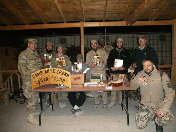 "Hi, we are the &rsquo;CAMP MIKE SPANN CIGAR CLUB&rsquo; from Afghanistan. Every Friday we have a multi-national meeting the cigars from Cigars International. Greetings to all cigar smokers!"