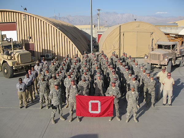 Members of the 121st unit of the 455th Air Force Expeditionary Force, Civil Engineering Squadron.