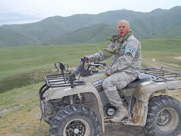 TSGT Robert Orton in the mountains of Kyrgyzstan.