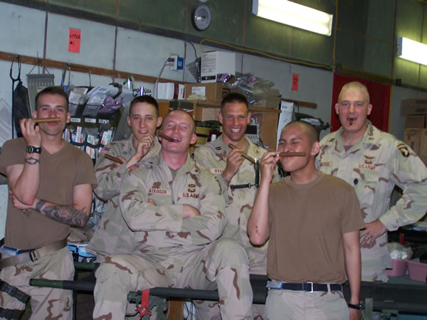 Men of the US Army from Fort Campbell (101st Division) in Shindand, Afghanistan.