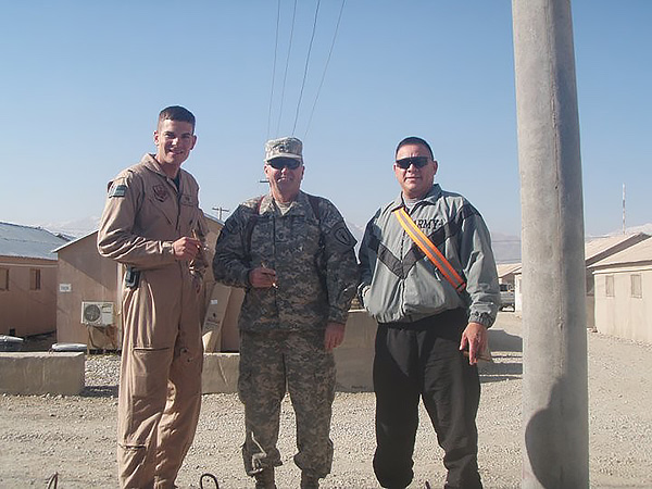 Fiends enjoying some sticks in Bagram, Afghanistan in early 2011. "You guys shipped fast and orders were correct every time. Thanks!"L to R: 1LT Bart Lomont, Indiana Air National Guard; SFC Thomas Johnson, Indiana Army National Guard; MSG Sergio Palacios, Oklahoma Army National Guard.