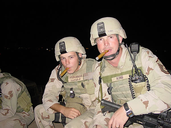 MSgt King and SRA Vickhouse.