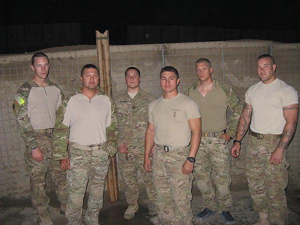 SFC Flores, Ramiro (2nd on the left) with his platoon leader on the left, and his 4 &rsquo;bad ass&rsquo; Recon Sniper Squad Leaders. "Just got to say we love your cigars... Rangers Lead the Way!!!!"