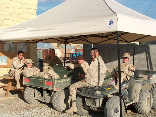 Members of the 53rd Explosive Ordnance Disposal company enjoying some fineBolivar Habana Belicosos Finos aquired from the Italians in Kabul. The 53rd is basedout of Bagram Airfield, Afghanistan. From left to right: Chris Sivilaylack,Richard Brock,Keith McManus, John Szillinsky, Manuel Sanchez, and Guy Clawson.