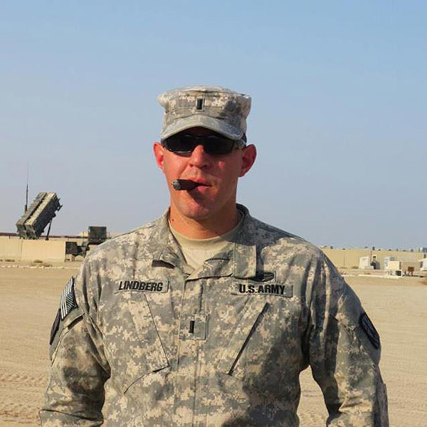 1LT Daniel Lindberg, a member of 4-3 ADA BN deployed to Kuwait. "I've been ordering cigars from you for about the past 7 years and have never been dissappointed. Thanks for supporting us."