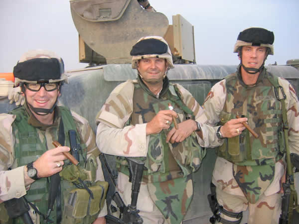 The command group of the Black Jack Brigade, 1st Cavalry Division on the outskirts of Fallujah.