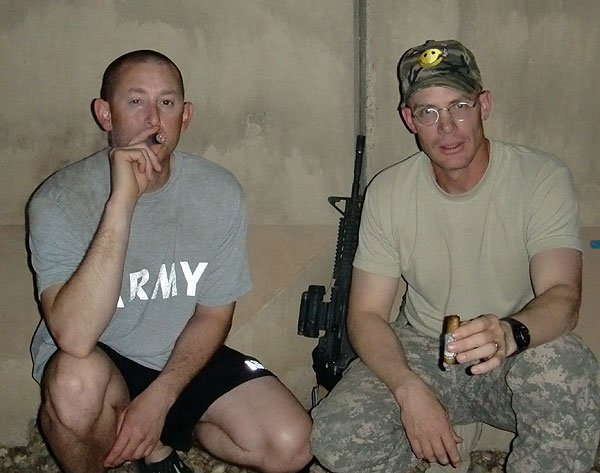 "Nothing beats ending a long day over here better than a couple guys sitting down, each with a cigar in hand and enjoying some down time. CI is always on time, and always on spot for me and my Soldiers." - 1SG David Rieckmann, Iraq.