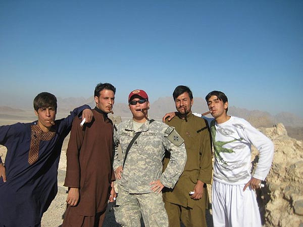 CPT Brian Jones on top of a castle near Farah, Afghanistan.