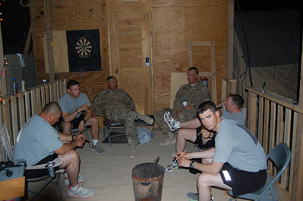 The Dirty Dozen Cigar Club has their first meeting in Afghanistan