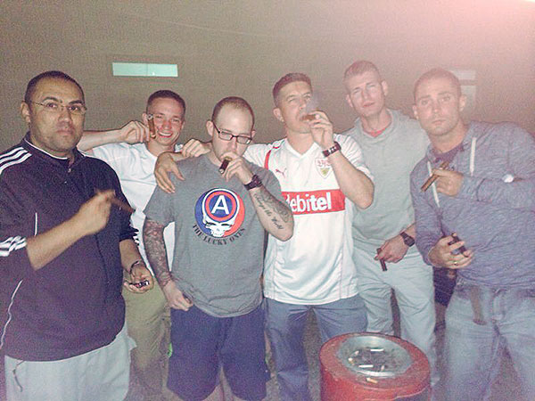 SGT Chris Pellican from the 406th HRC out of Germany. "Me and a bunch of the guys I work with troops deployed to Kuwait at the moment. We are all regular shoppers of CI and get together on most weekends to enjoy the prime cigars we get from your website. ... We just want to say thanks for all the great cigars and the support. We plan on remaining customers for a long time."