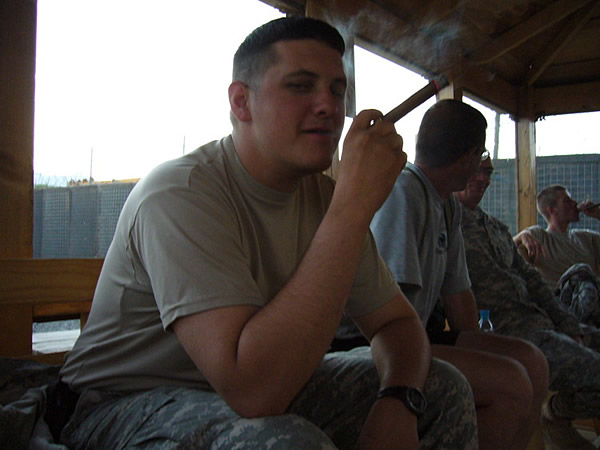 Some of the Army&rsquo;s finest enjoying some cigars from CI in Khost Province, Afganistan.
