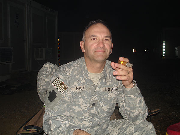 LTC Dom "BH" Nati, XO 28th CAB, Iraq, "The last smoke before TOA." December 2012