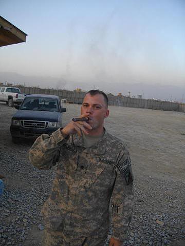 Spc. Michael Seachord from HHC 82nd Sustainment Brigade in Afghanstan.
