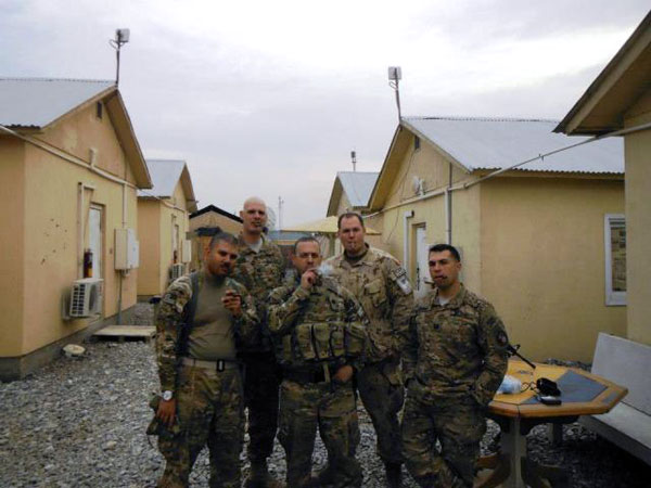 Members of the First Army TMT, Afghanistan. "Thank you for the wonderful cigars!"